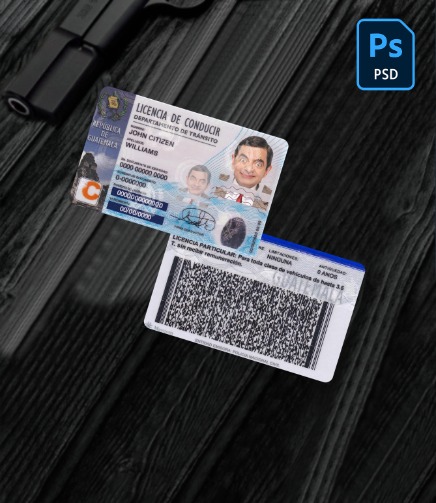 Guatemala driving license PSD